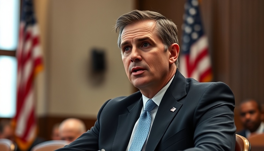 Politician speaking at a meeting, focused expression, indoor setting.
