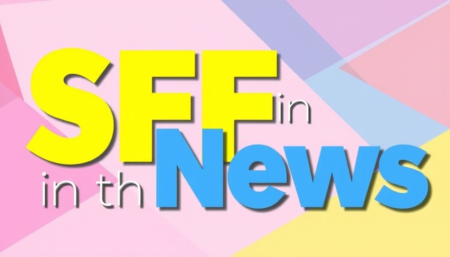 Geometric pastel pattern with 'SFF in the News' text overlay