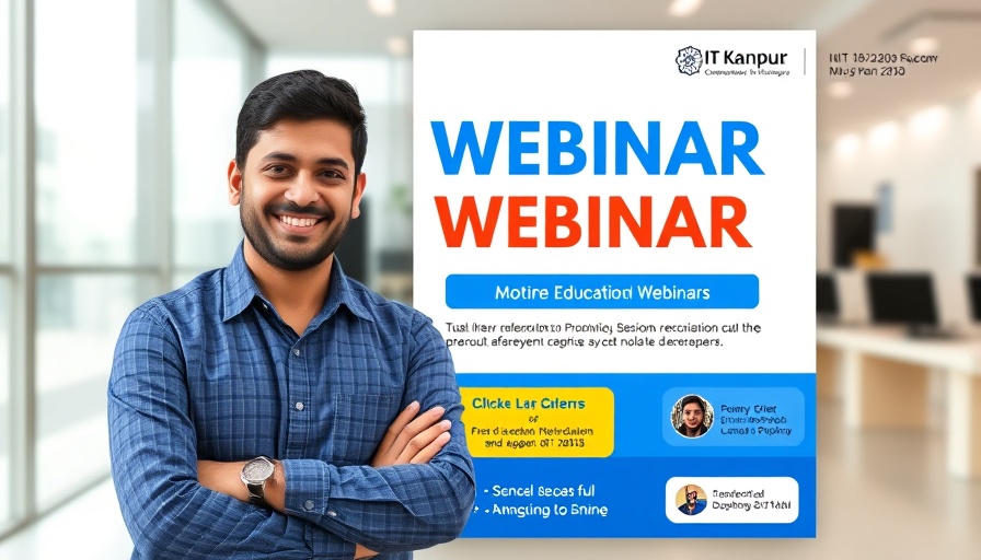 Webinar invitation for IIT Kanpur Cybersecurity Program with details.