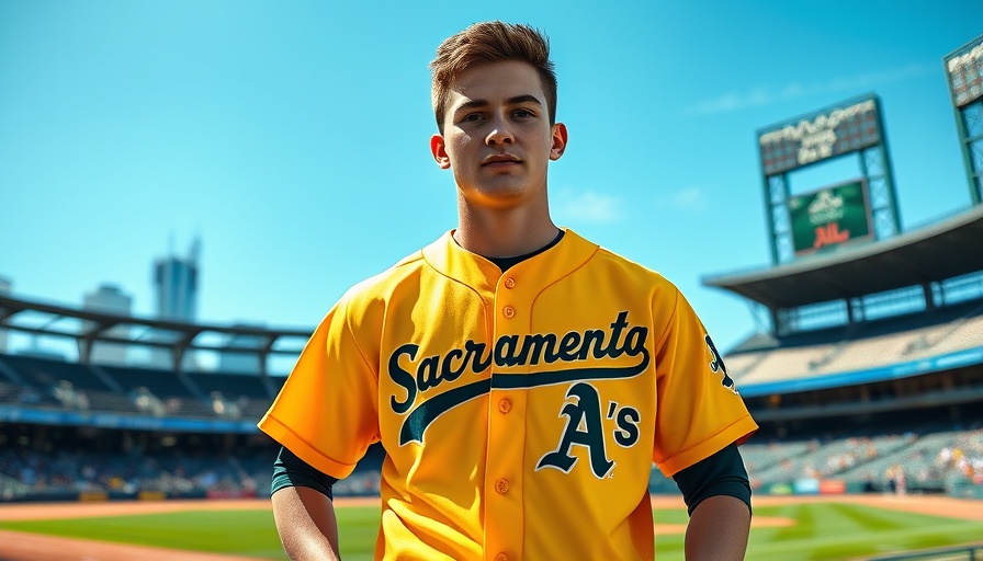 Sacramento Athletics Jerseys 2026 season, athlete in yellow jersey at stadium.