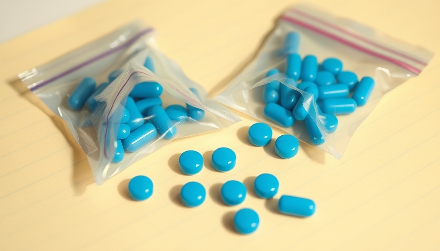 Santa Rosa police fentanyl seizure; bags of blue pills on lined paper.