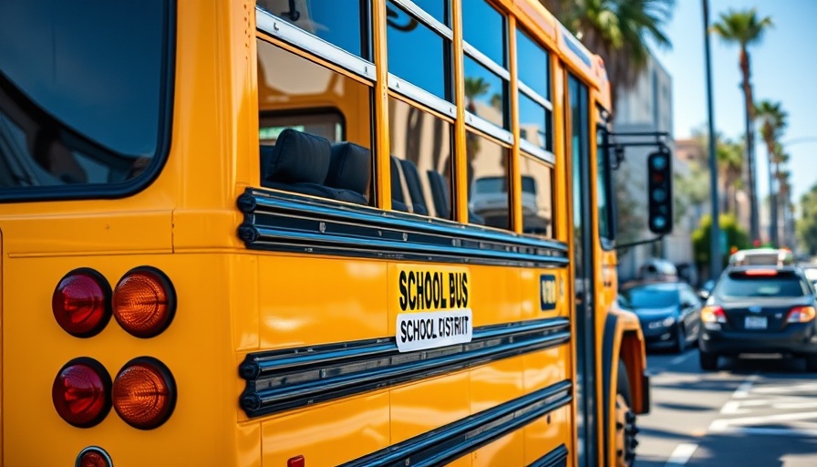LA school bus representing California truancy law repeal.