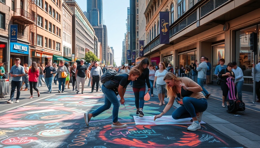 Permanent pedestrian pop-ups in U.S. cities creating vibrant street art.
