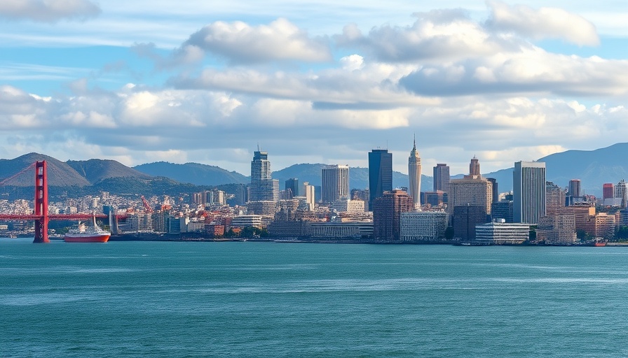 San Francisco cityscape with bay and hills in background