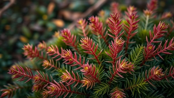 Evergreen foliage in winter garden, Gardening Tips for Winter.