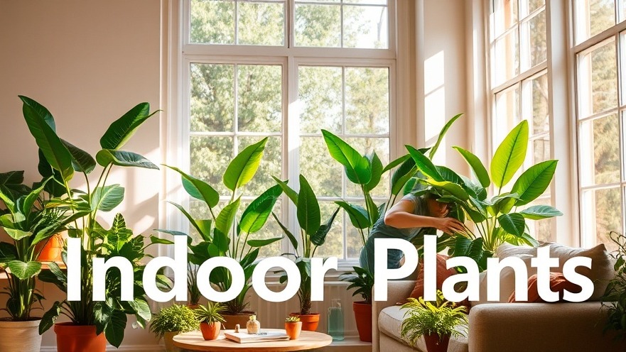 Cozy living room scene with healthy indoor plants and person watering plants, highlighting the benefits of indoor gardening.