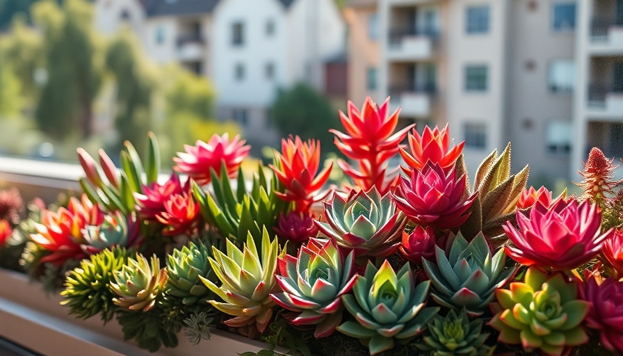 Vibrant succulent varieties in stylish pots by a window.