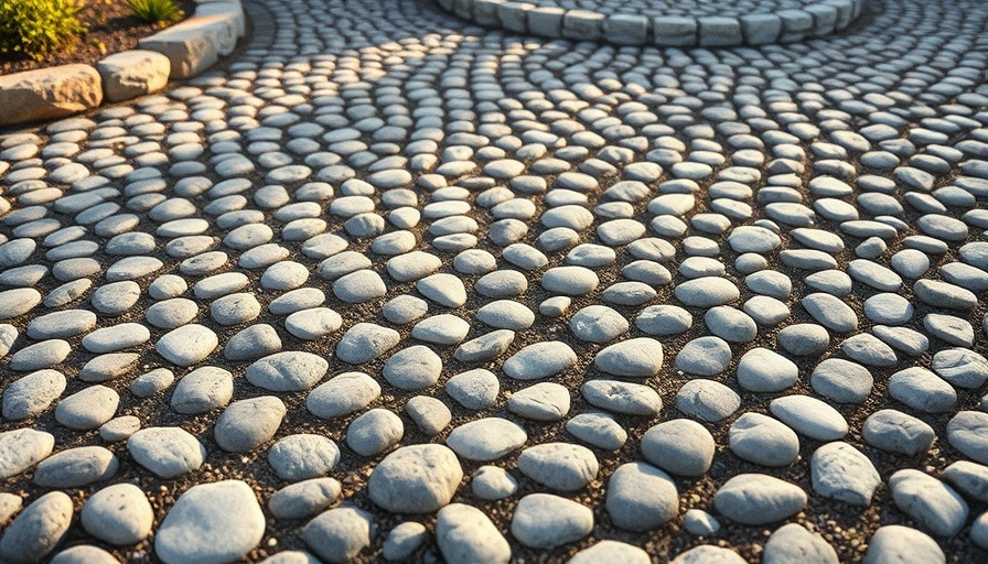 Intricate pebble mosaic paving design with natural stones.