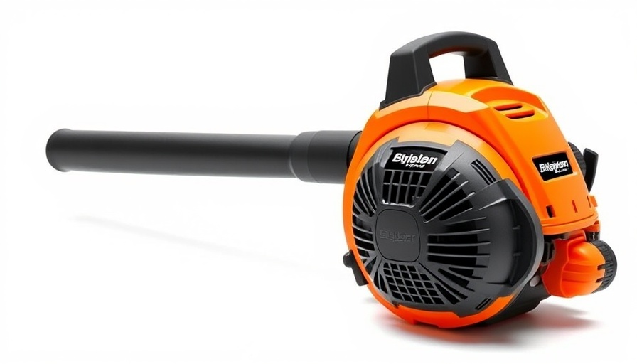 Modern leaf blower showcasing sleek design for outdoor power equipment on Long Island.