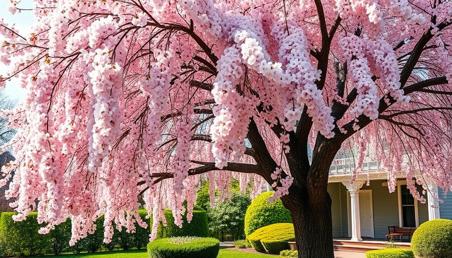 Dwarf Flowering Tree in a picturesque Long Island garden.