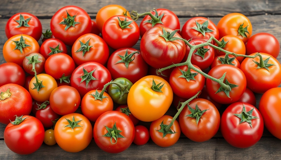 Vibrant tomatoes showcasing their growth stages.