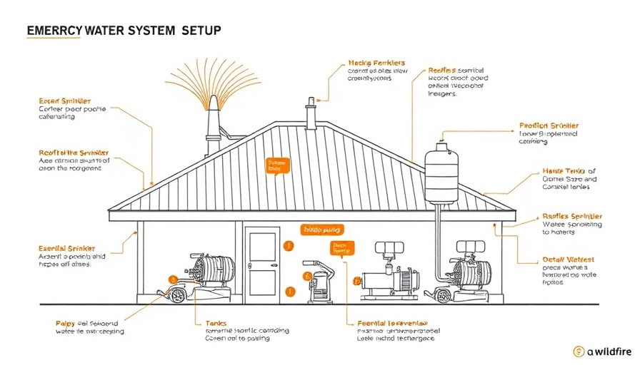 Diagram of emergency water systems for Wildfire Research for Homeowners.