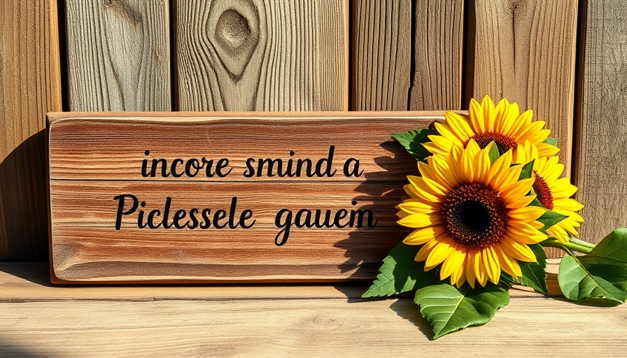 Charming vintage garden sign with sunflowers and quote, Gardening Journey Insights.