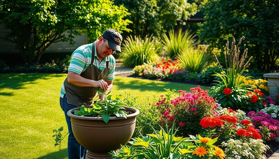 Expert Long Island Landscape Design professional in a vibrant garden.