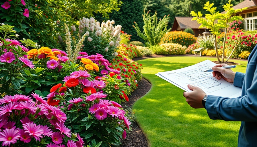 Vibrant garden showcasing spring landscaping project planning.