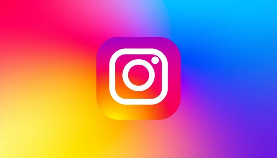 Instagram video algorithm logo on vibrant gradient background.