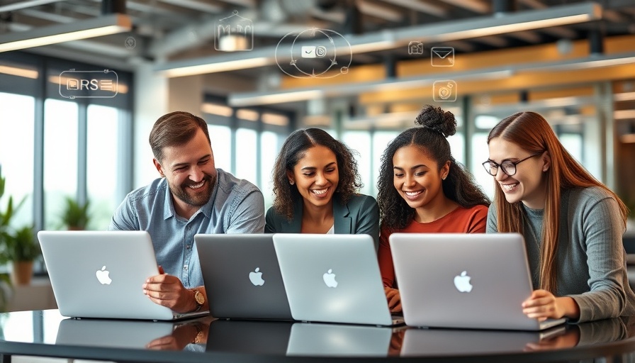 Team planning 2025 social media strategy in modern office.