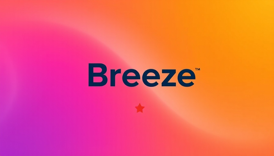 Breeze logo in orange and pink gradient for AI tools for small businesses.