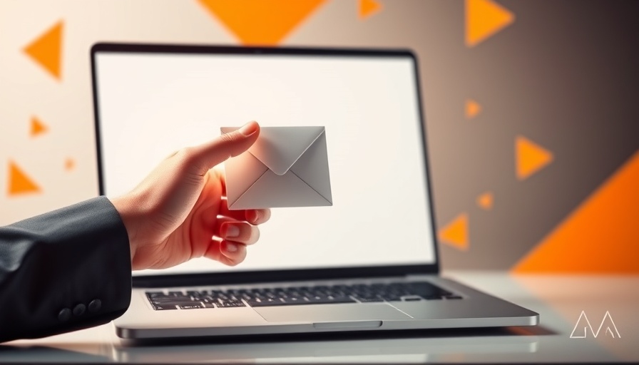 Zero-party data email engagement concept with hands exchanging envelope through laptop.