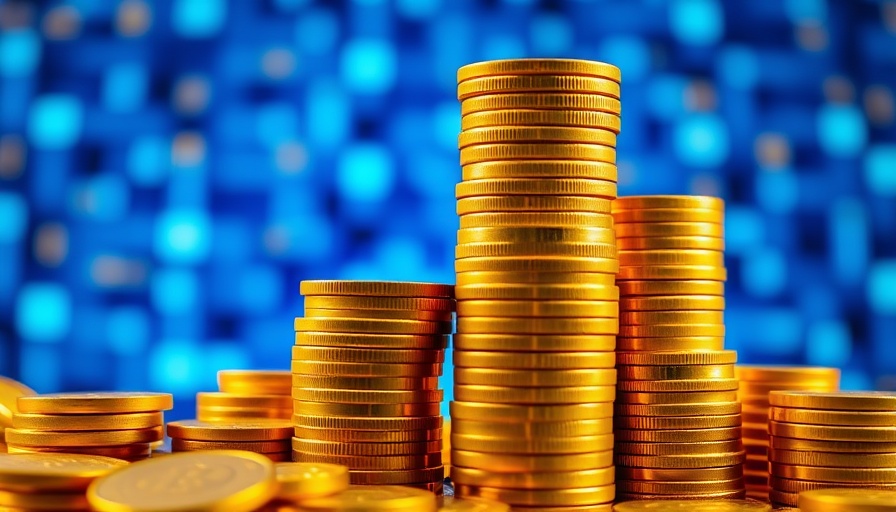 Digital illustration of golden coin stacks representing expanded tax break for small businesses.