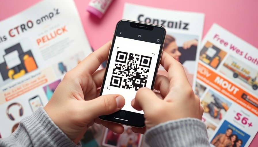 Promotional materials for trackable direct mail solutions with QR code.
