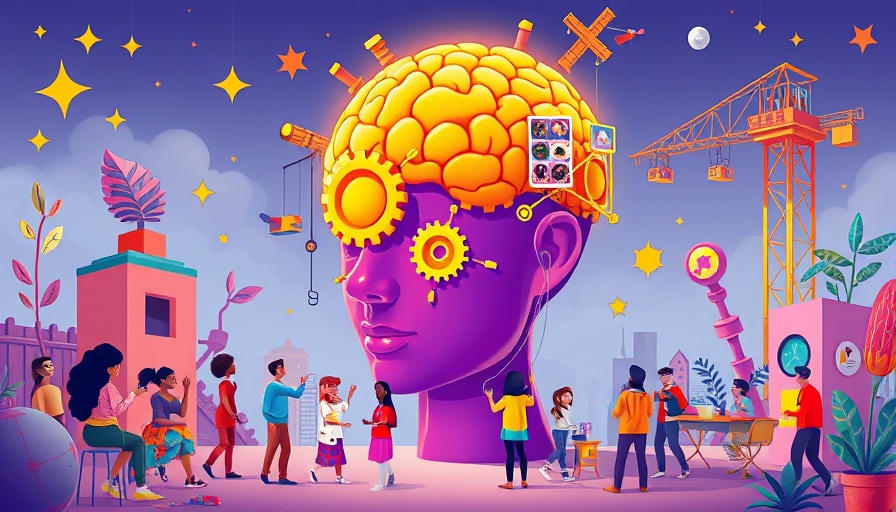 Revenue Context in MarTech Adoption illustration with colorful AI concept