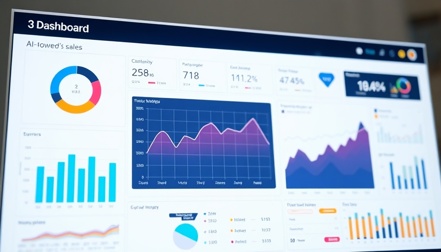 Digital dashboard showing AI-powered sales outreach campaigns analytics.