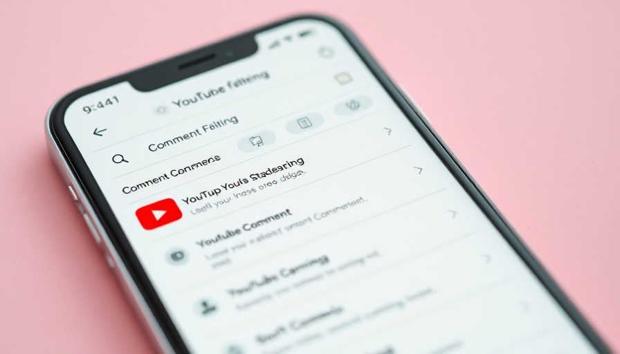 YouTube comment filters and highlights interface on smartphone.