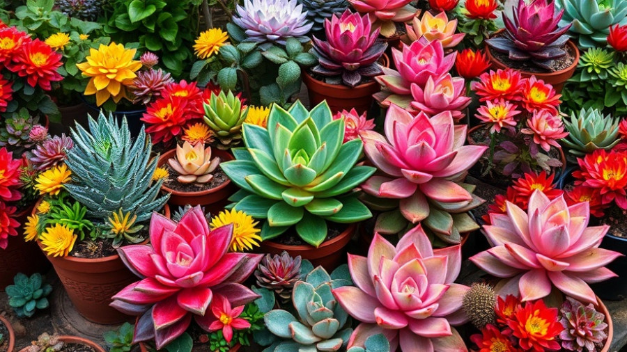 Best Holiday Season Succulents with vibrant blooms in garden setting.