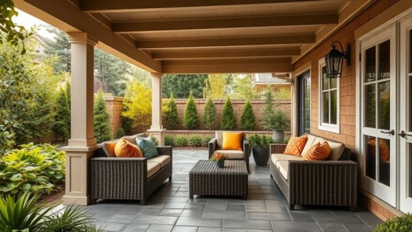 Well-designed outdoor space for hosting in BC's rain.
