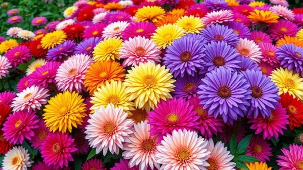 Colorful perennial mums blooming, perfect for balcony gardening.