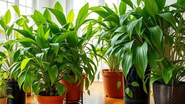 Vibrant spider plants flourishing with care tips.