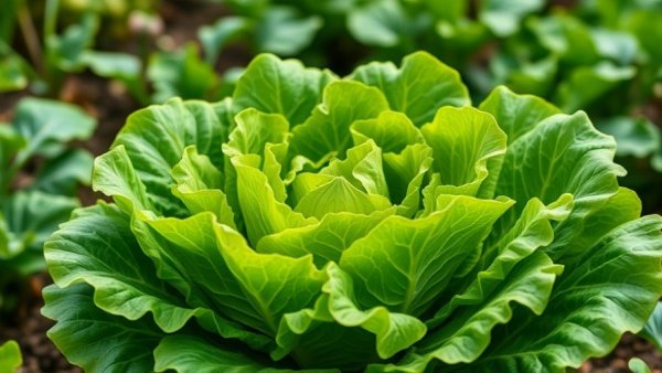Fastest crops you can grow: lush green lettuce in garden.