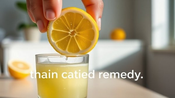 Hand squeezing lemon for snake plant care with lemon tip.