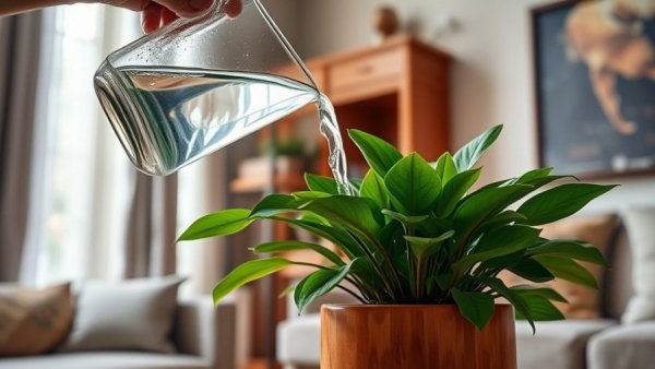 Using homemade fertilizers for balcony gardening with aquarium water.