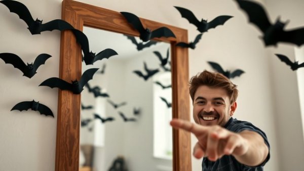 3D Printing Halloween Decor DIY bats on the wall indoors