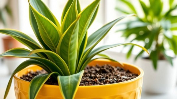 Nutrient soil mix beside snake plant to increase your plant growth.