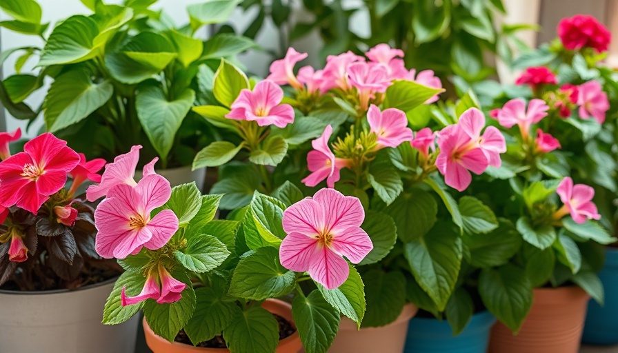 Vibrant indoor geraniums showcasing lush growth for year-round indoor blooming.
