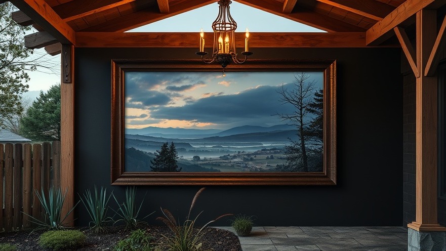 Majestic wallpaper mural in a cozy patio, showcasing backyard transformations.