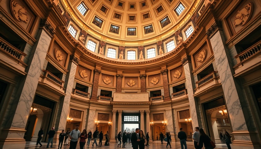 Minnesota Senate District 6 election inside a grand rotunda with people.