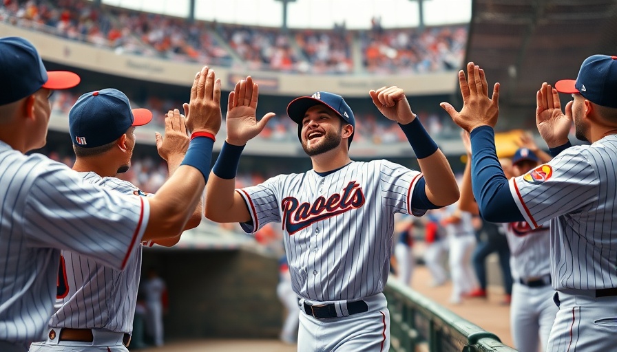 Blue Jays player celebrating in dugout after beating Guardians.