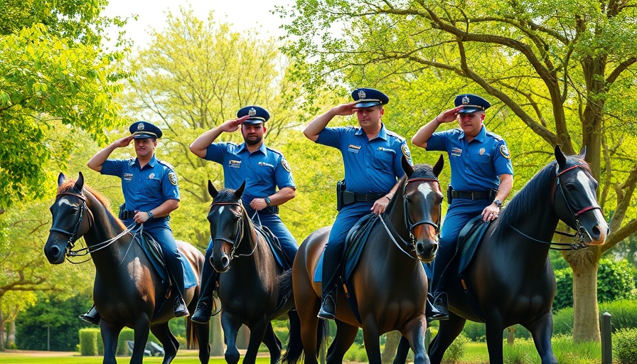 Minnesota State Fraternal Order of Police officers in a parade