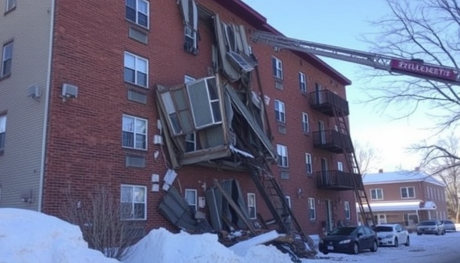 Eveleth apartment building facade collapses