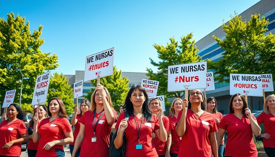 Nurses protesting outside Twin Cities hospital for better contracts.