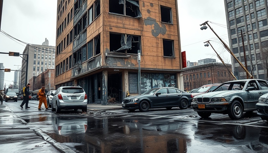Emergency responders at site of destruction after Russian drone strikes in Ukraine