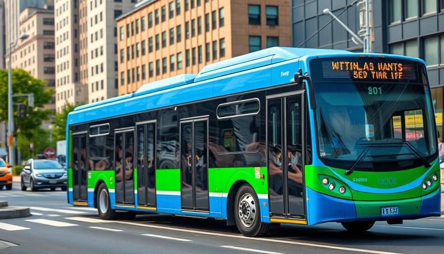 Duluth transportation commission bus in city setting.