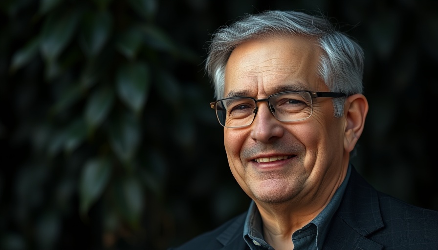 Middle-aged man in glasses and suit, soft smile, detail-rich portrait