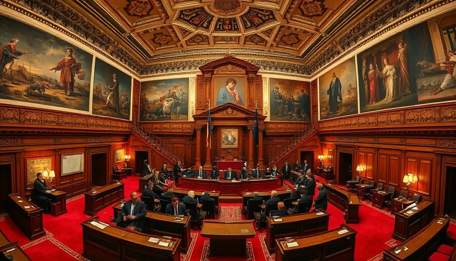 Minnesota Senate DFL control assembly in ornate chamber.