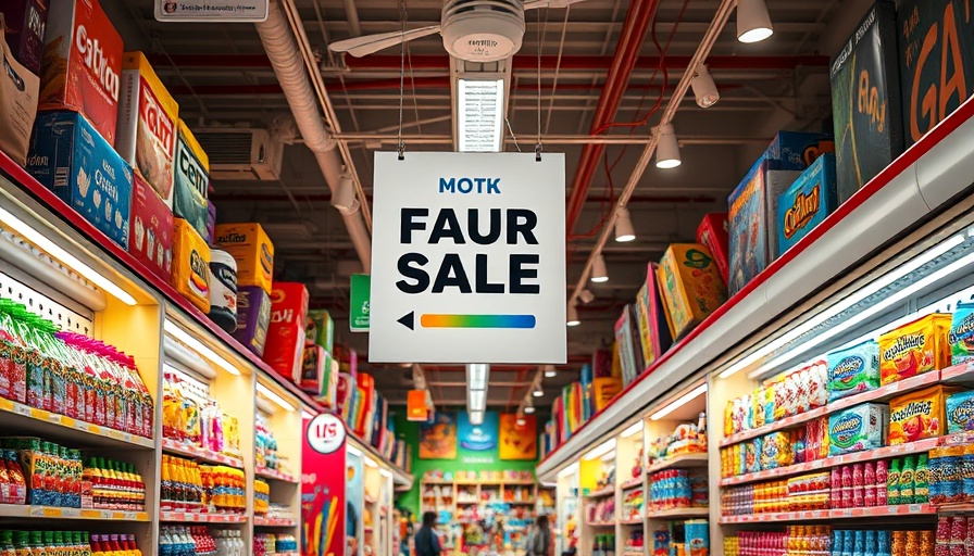 Claire's store interior with promotional sign and products.