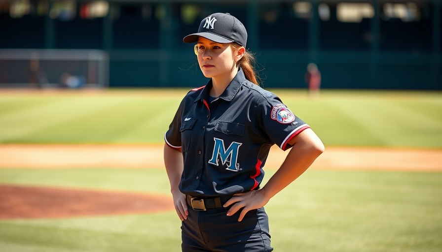 First female umpire MLB game focused on field duties.